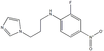 2-fluoro-N-[3-(1H-imidazol-1-yl)propyl]-4-nitroaniline 结构式