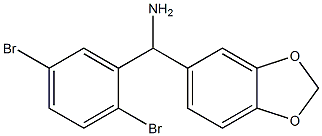 2H-1,3-benzodioxol-5-yl(2,5-dibromophenyl)methanamine 结构式