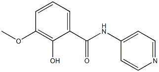 2-hydroxy-3-methoxy-N-(pyridin-4-yl)benzamide 结构式