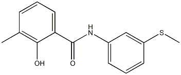 2-hydroxy-3-methyl-N-[3-(methylsulfanyl)phenyl]benzamide 结构式