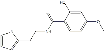 2-hydroxy-4-methoxy-N-[2-(thiophen-2-yl)ethyl]benzamide 结构式