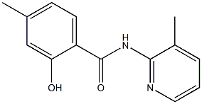 2-hydroxy-4-methyl-N-(3-methylpyridin-2-yl)benzamide 结构式