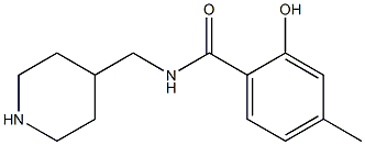 2-hydroxy-4-methyl-N-(piperidin-4-ylmethyl)benzamide 结构式