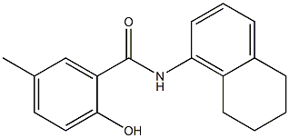 2-hydroxy-5-methyl-N-(5,6,7,8-tetrahydronaphthalen-1-yl)benzamide 结构式