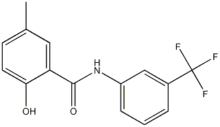 2-hydroxy-5-methyl-N-[3-(trifluoromethyl)phenyl]benzamide 结构式