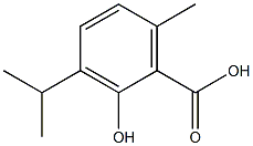 2-hydroxy-6-methyl-3-(propan-2-yl)benzoic acid 结构式