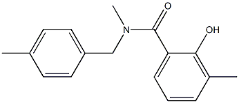 2-hydroxy-N,3-dimethyl-N-[(4-methylphenyl)methyl]benzamide 结构式