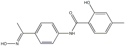 2-hydroxy-N-{4-[1-(hydroxyimino)ethyl]phenyl}-4-methylbenzamide 结构式