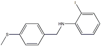 2-iodo-N-{[4-(methylsulfanyl)phenyl]methyl}aniline 结构式