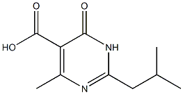 2-isobutyl-4-methyl-6-oxo-1,6-dihydropyrimidine-5-carboxylic acid 结构式