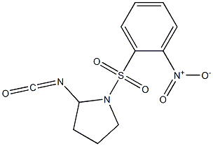 2-isocyanato-1-[(2-nitrophenyl)sulfonyl]pyrrolidine 结构式