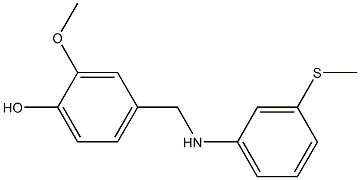 2-methoxy-4-({[3-(methylsulfanyl)phenyl]amino}methyl)phenol 结构式