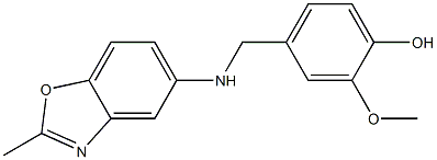 2-methoxy-4-{[(2-methyl-1,3-benzoxazol-5-yl)amino]methyl}phenol 结构式