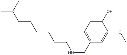 2-methoxy-4-{[(7-methyloctyl)amino]methyl}phenol 结构式