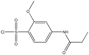 2-methoxy-4-propanamidobenzene-1-sulfonyl chloride 结构式