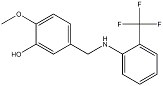 2-methoxy-5-({[2-(trifluoromethyl)phenyl]amino}methyl)phenol 结构式