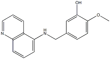 2-methoxy-5-[(quinolin-5-ylamino)methyl]phenol 结构式