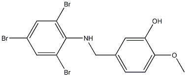 2-methoxy-5-{[(2,4,6-tribromophenyl)amino]methyl}phenol 结构式