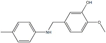 2-methoxy-5-{[(4-methylphenyl)amino]methyl}phenol 结构式