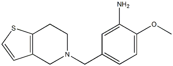 2-methoxy-5-{4H,5H,6H,7H-thieno[3,2-c]pyridin-5-ylmethyl}aniline 结构式