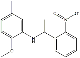 2-methoxy-5-methyl-N-[1-(2-nitrophenyl)ethyl]aniline 结构式