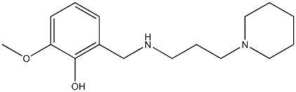 2-methoxy-6-({[3-(piperidin-1-yl)propyl]amino}methyl)phenol 结构式