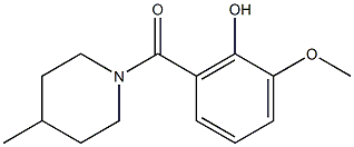 2-methoxy-6-[(4-methylpiperidin-1-yl)carbonyl]phenol 结构式