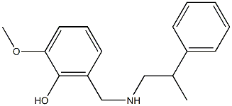 2-methoxy-6-{[(2-phenylpropyl)amino]methyl}phenol 结构式