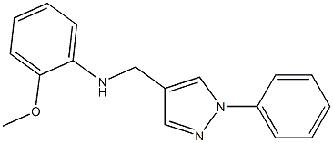 2-methoxy-N-[(1-phenyl-1H-pyrazol-4-yl)methyl]aniline 结构式