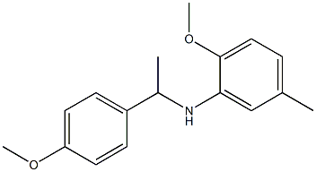 2-methoxy-N-[1-(4-methoxyphenyl)ethyl]-5-methylaniline 结构式