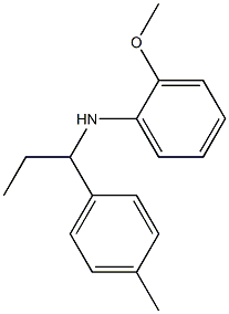 2-methoxy-N-[1-(4-methylphenyl)propyl]aniline 结构式