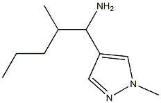 2-methyl-1-(1-methyl-1H-pyrazol-4-yl)pentan-1-amine 结构式