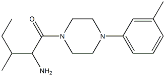 2-methyl-1-{[4-(3-methylphenyl)piperazin-1-yl]carbonyl}butylamine 结构式