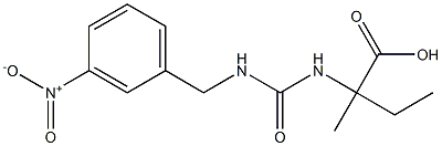 2-methyl-2-({[(3-nitrophenyl)methyl]carbamoyl}amino)butanoic acid 结构式