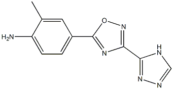 2-methyl-4-[3-(4H-1,2,4-triazol-3-yl)-1,2,4-oxadiazol-5-yl]aniline 结构式