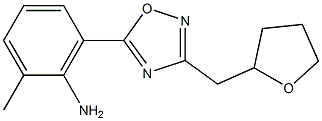 2-methyl-6-[3-(oxolan-2-ylmethyl)-1,2,4-oxadiazol-5-yl]aniline 结构式