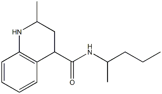 2-methyl-N-(1-methylbutyl)-1,2,3,4-tetrahydroquinoline-4-carboxamide 结构式