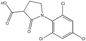 2-oxo-1-(2,4,6-trichlorophenyl)pyrrolidine-3-carboxylic acid 结构式
