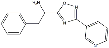 2-phenyl-1-[3-(pyridin-3-yl)-1,2,4-oxadiazol-5-yl]ethan-1-amine 结构式