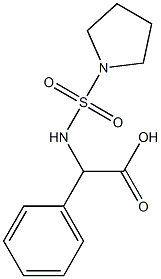 2-phenyl-2-[(pyrrolidine-1-sulfonyl)amino]acetic acid 结构式