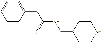 2-phenyl-N-(piperidin-4-ylmethyl)acetamide 结构式