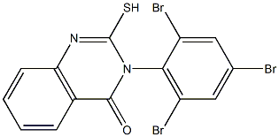 2-sulfanyl-3-(2,4,6-tribromophenyl)-3,4-dihydroquinazolin-4-one 结构式