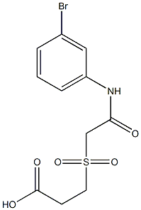 3-({[(3-bromophenyl)carbamoyl]methane}sulfonyl)propanoic acid 结构式