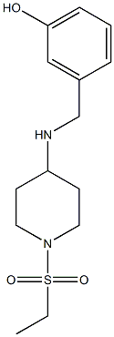 3-({[1-(ethanesulfonyl)piperidin-4-yl]amino}methyl)phenol 结构式