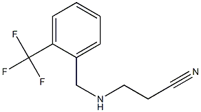 3-({[2-(trifluoromethyl)phenyl]methyl}amino)propanenitrile 结构式