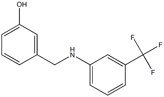 3-({[3-(trifluoromethyl)phenyl]amino}methyl)phenol 结构式
