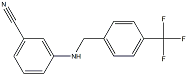 3-({[4-(trifluoromethyl)phenyl]methyl}amino)benzonitrile 结构式