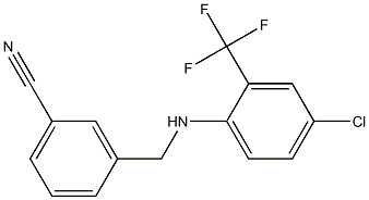 3-({[4-chloro-2-(trifluoromethyl)phenyl]amino}methyl)benzonitrile 结构式