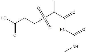 3-({1-[(methylcarbamoyl)amino]-1-oxopropane-2-}sulfonyl)propanoic acid 结构式