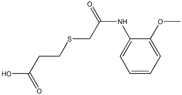 3-({2-[(2-methoxyphenyl)amino]-2-oxoethyl}thio)propanoic acid 结构式